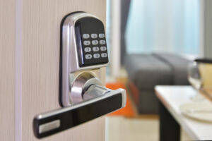 Keypad lock installation for enhanced security in rental property units