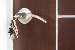 Secure door handle with keys, showcasing reliable locksmith solutions